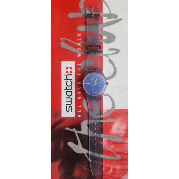 Swatch watch LA BANANE BLEUE GN192P 2000 Luxury Collection Vendôme NOS - Picture 4 of 12